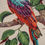 Miniature : Coussin jacquard "Perroquet"