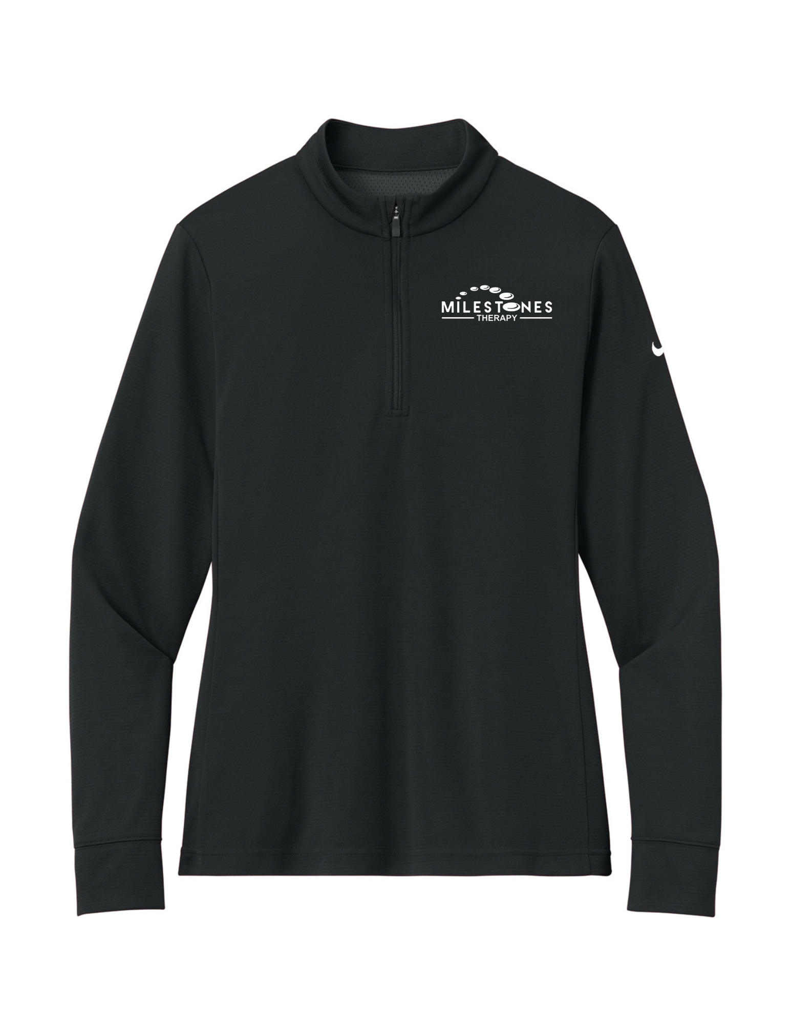 Adult White Logo Nike Essential 1/2 Zip Cover-Up