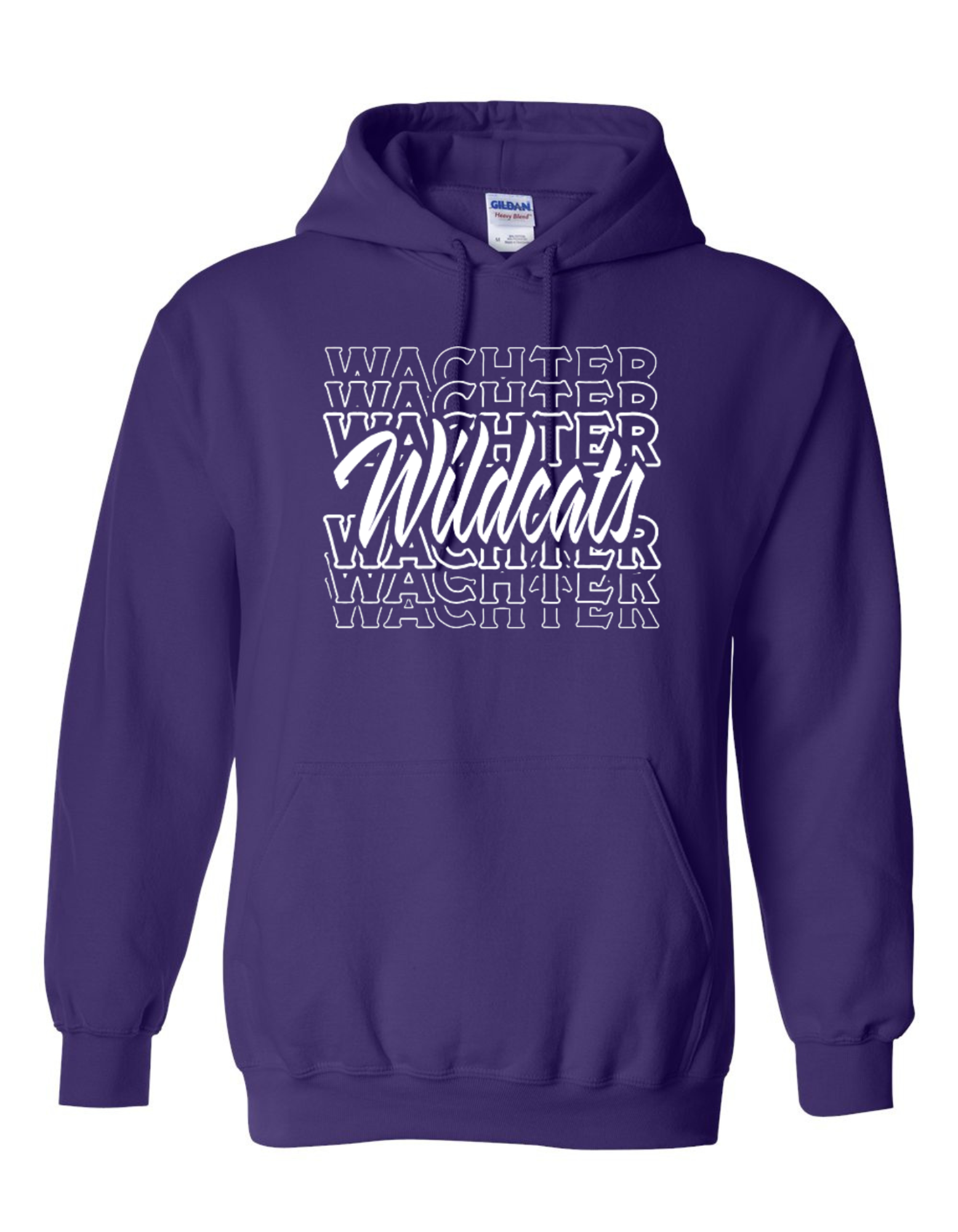 Adult Gildan Heavy Team Purple Hoodie