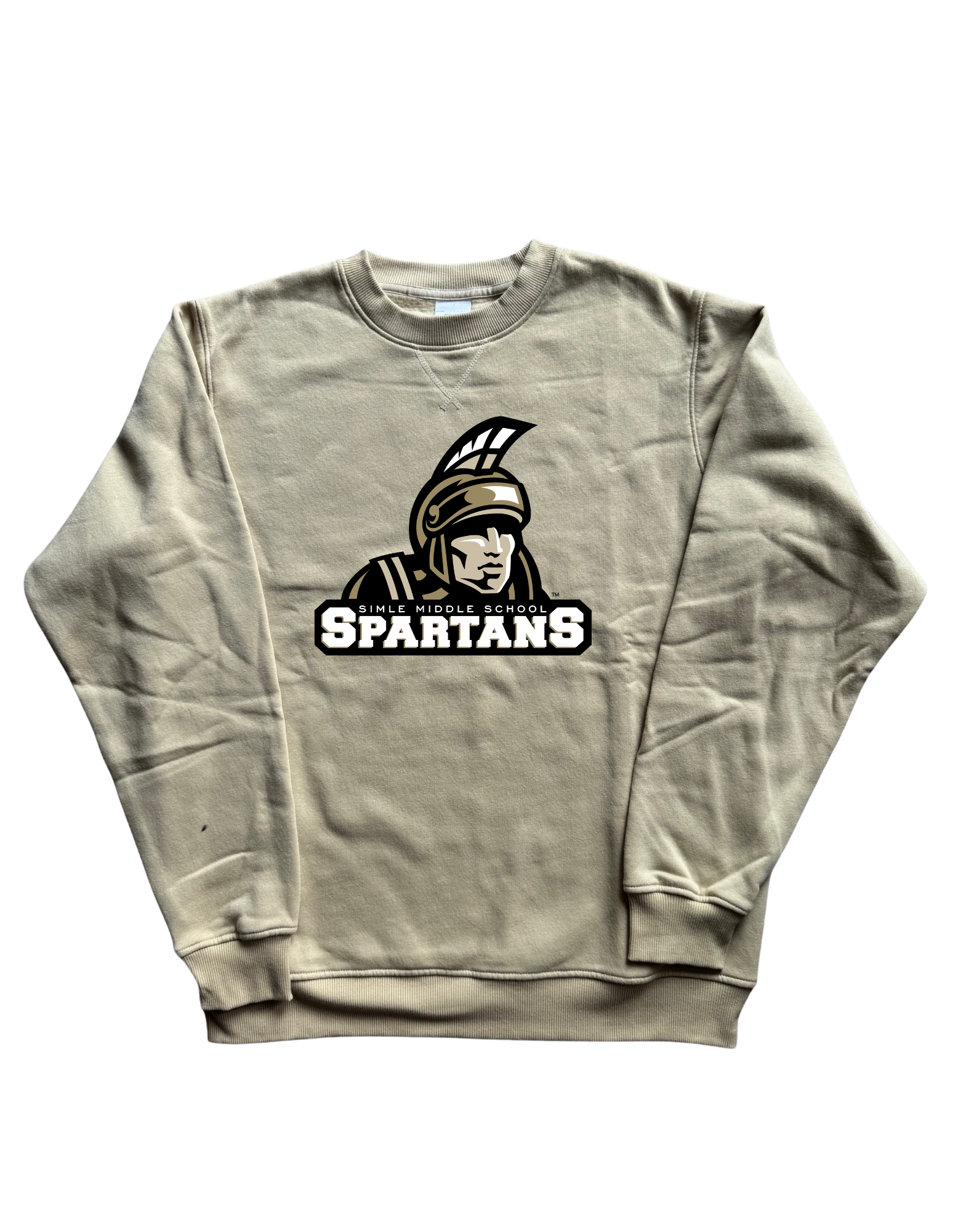 Full Logo Gold Crew Neck