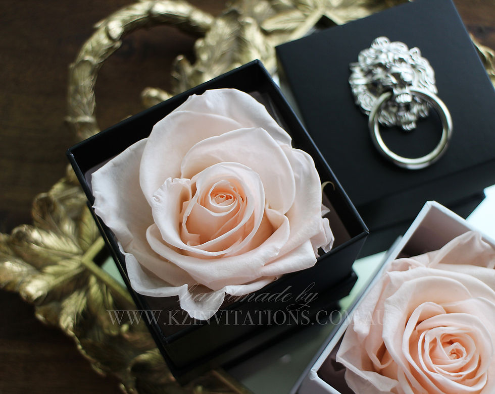Thumbnail: SINGLE BLUSH ROSE BOX