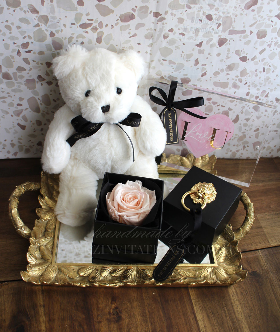 Thumbnail: SINGLE BLUSH ROSE BOX