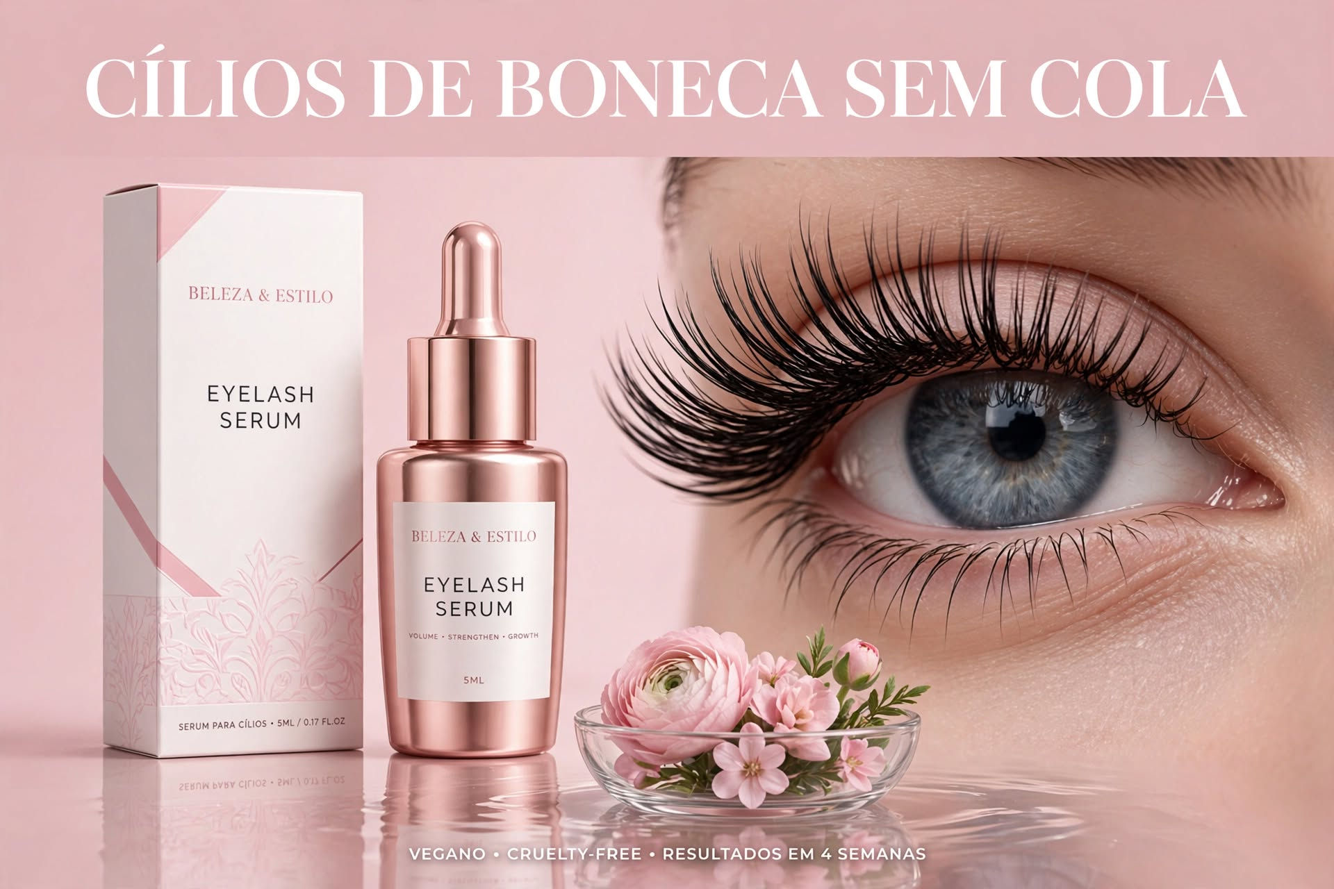LashUp - Máscara Alongadora 4D Efeito Cílios Postiços - Preto Intenso