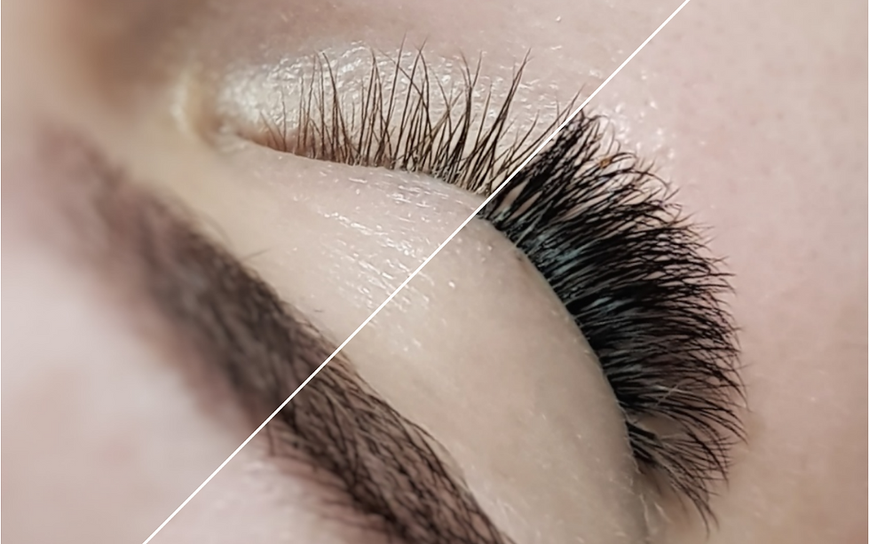 Vorher - Nachher Vergleich Wimpernverlängerung