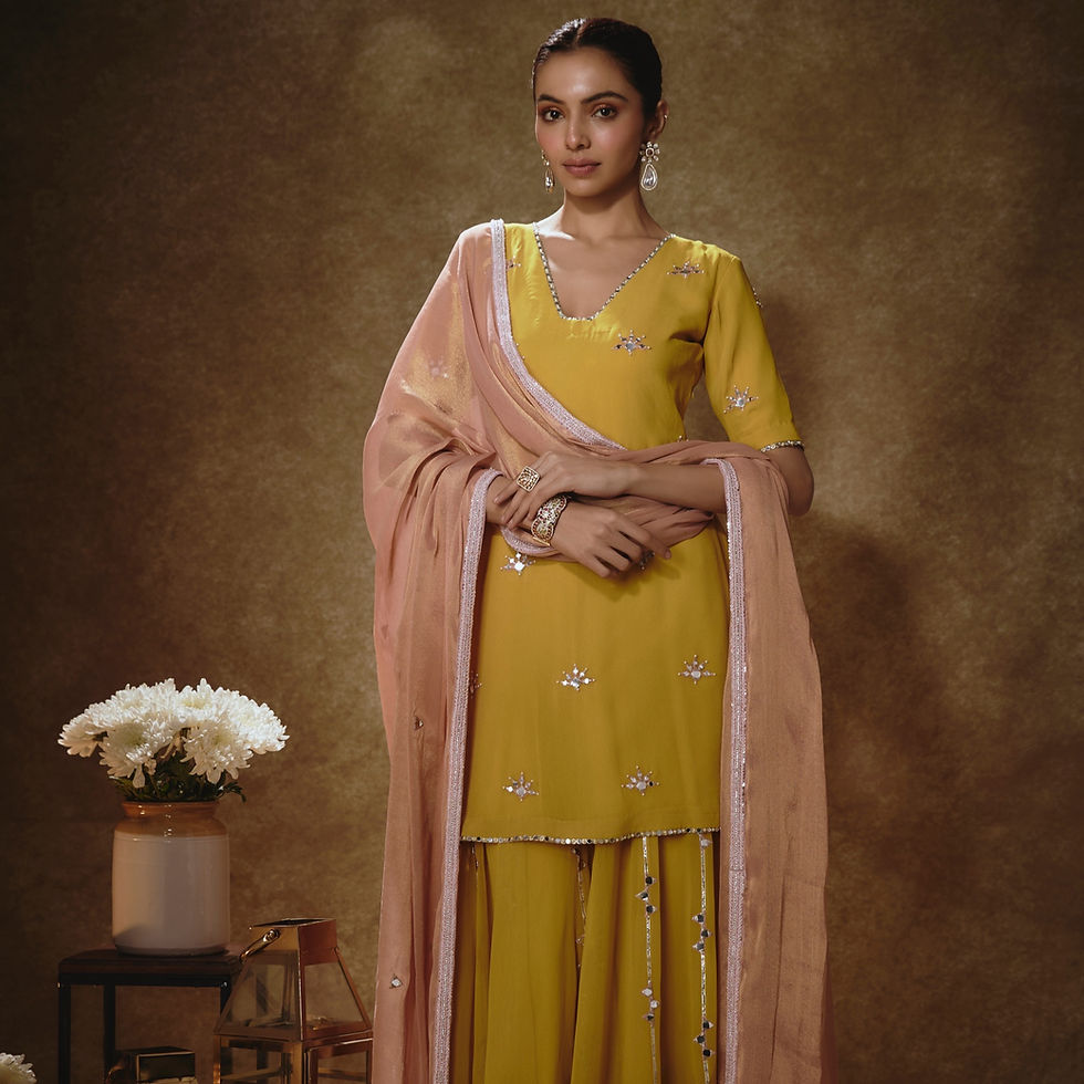 Thumbnail: TAHIRA KURTA SHARARA SET