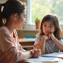 A caring educator and child learning