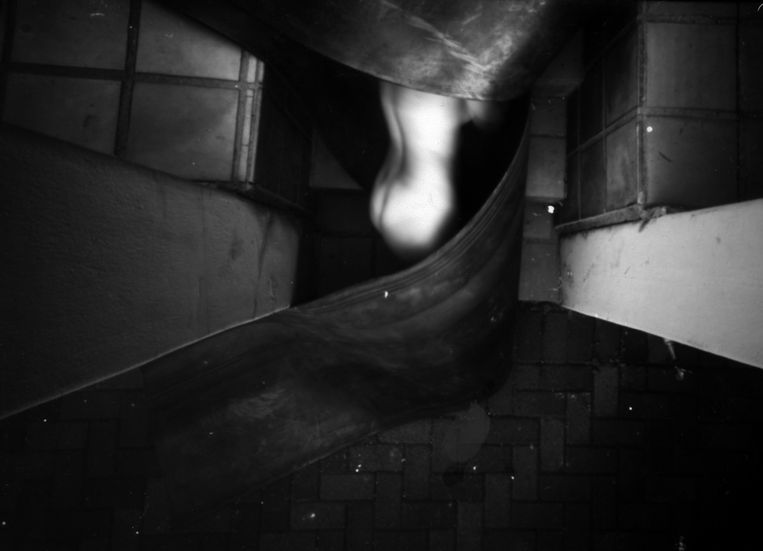 Pinhole photograph with stairs
