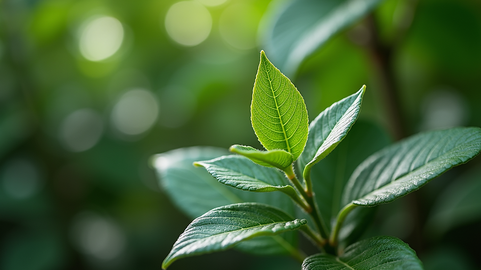 Close-up view of natural Amazonian plants used in spa treatments