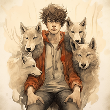 Shezzmu_Uriiel_a_male_boy_surrounded_by_two_wolves_sketch_style_808df8f1-f0bb-4067-9203-61
