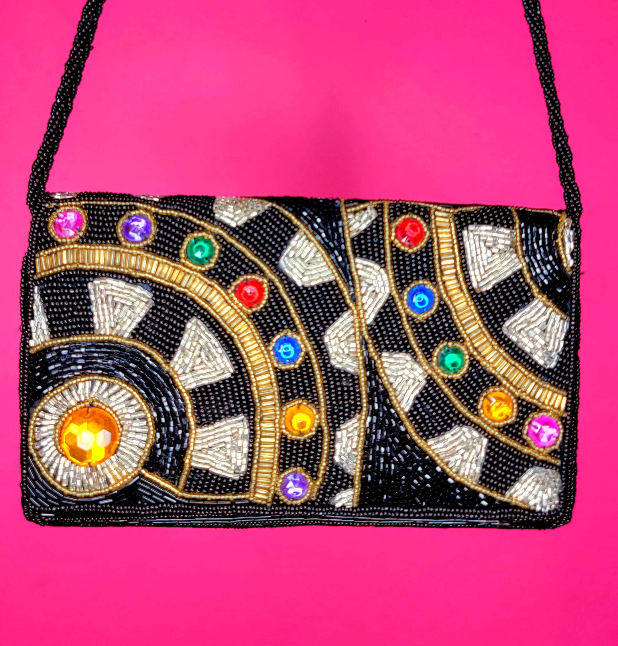 Vintage Beaded Gem Purse
