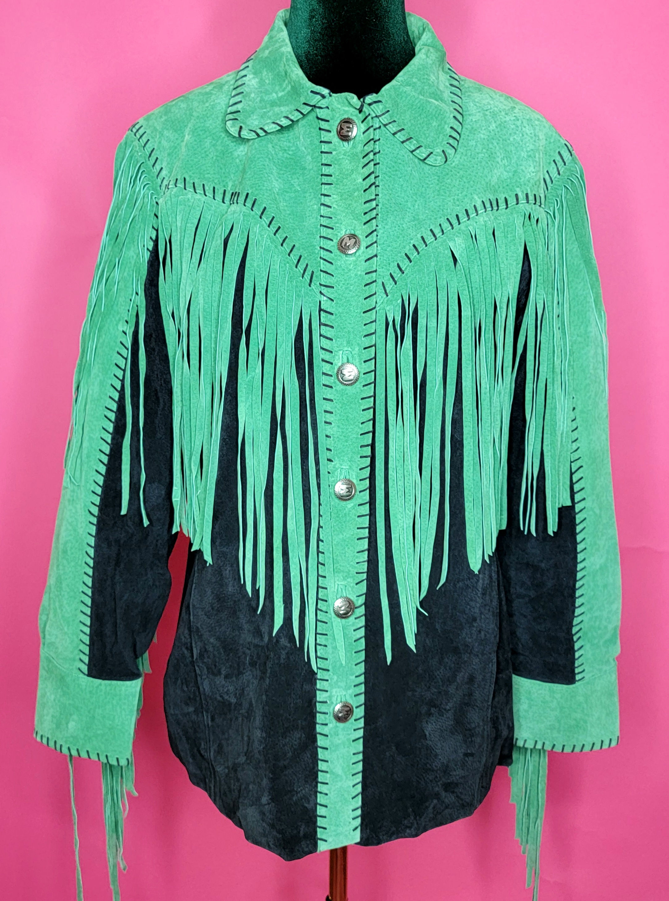 Vintage Fringe Leather Jacket