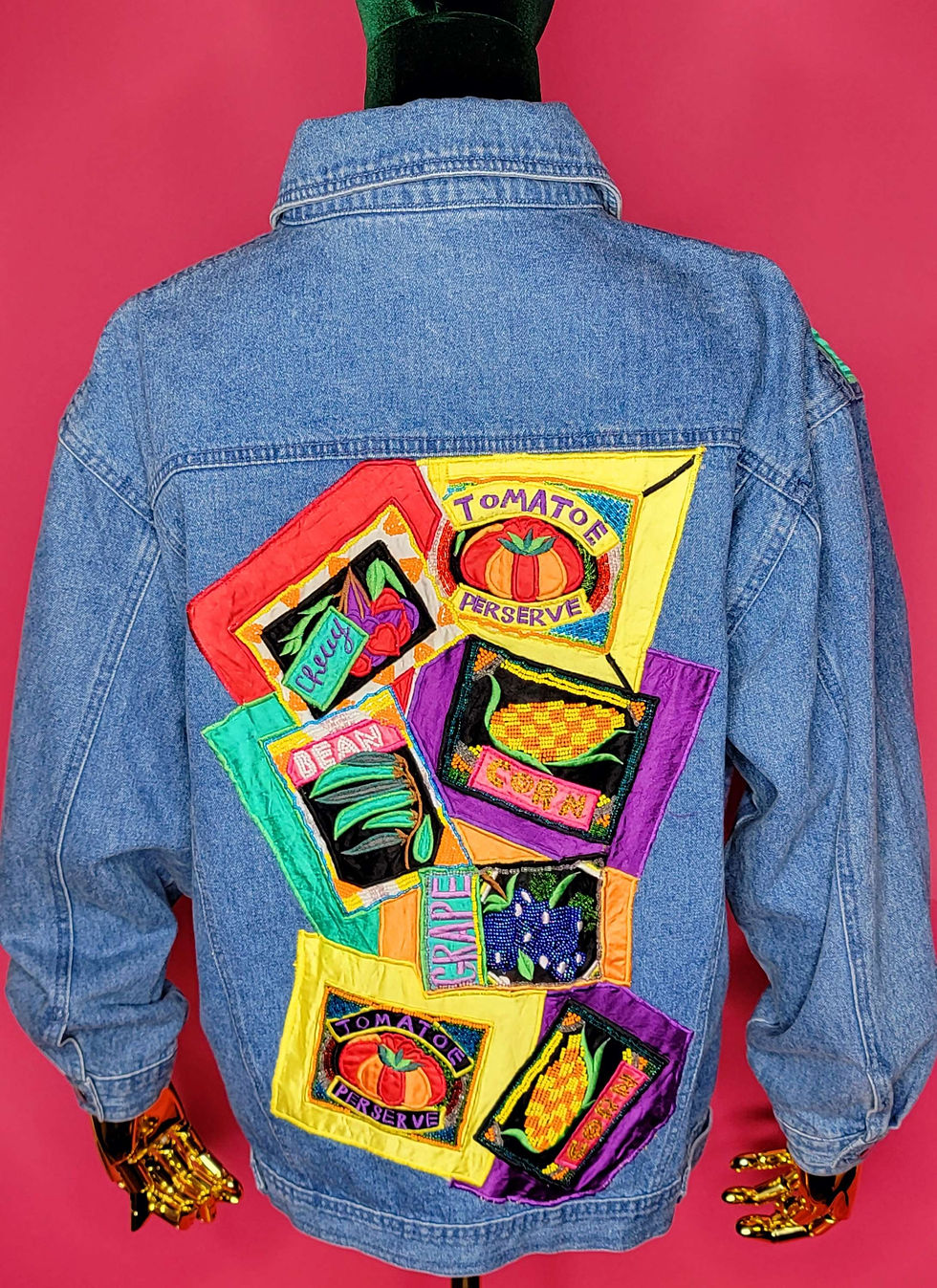 Thumbnail: Vintage Beaded Denim Jacket