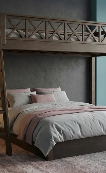 triple bunk bed with twins and a king