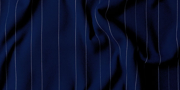 Blue Chalk Stripe Wool Suit Fabric