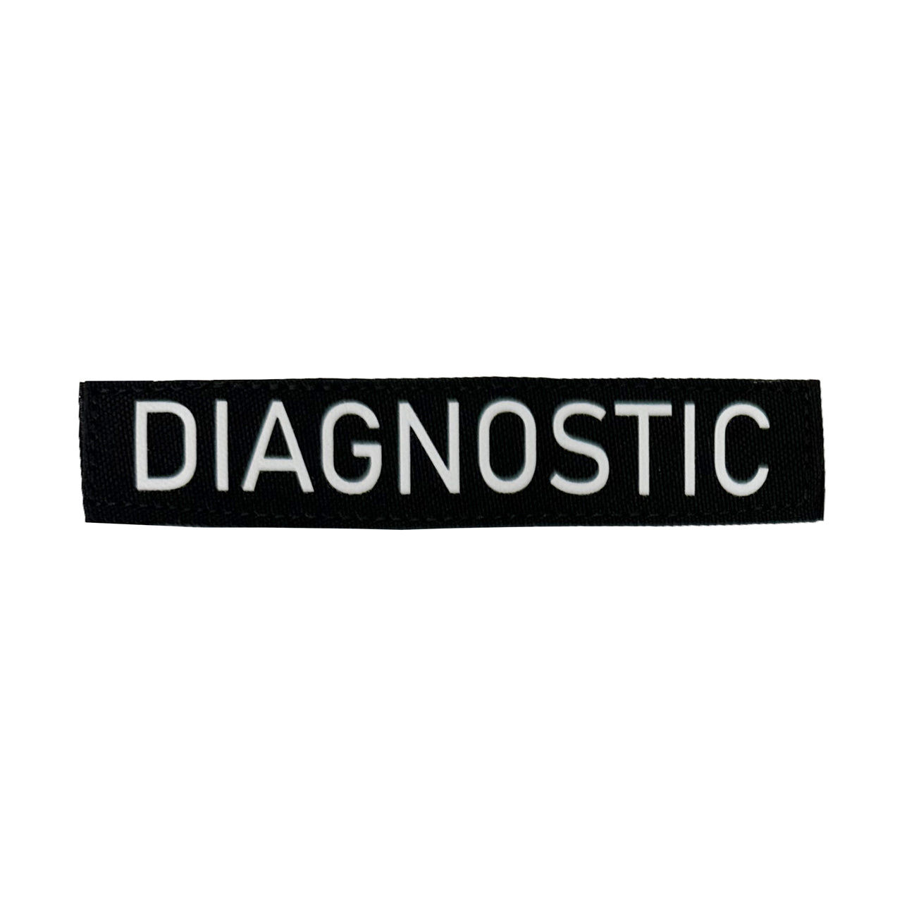 5" Name Tape - DIAGNOSTIC, White on Black
