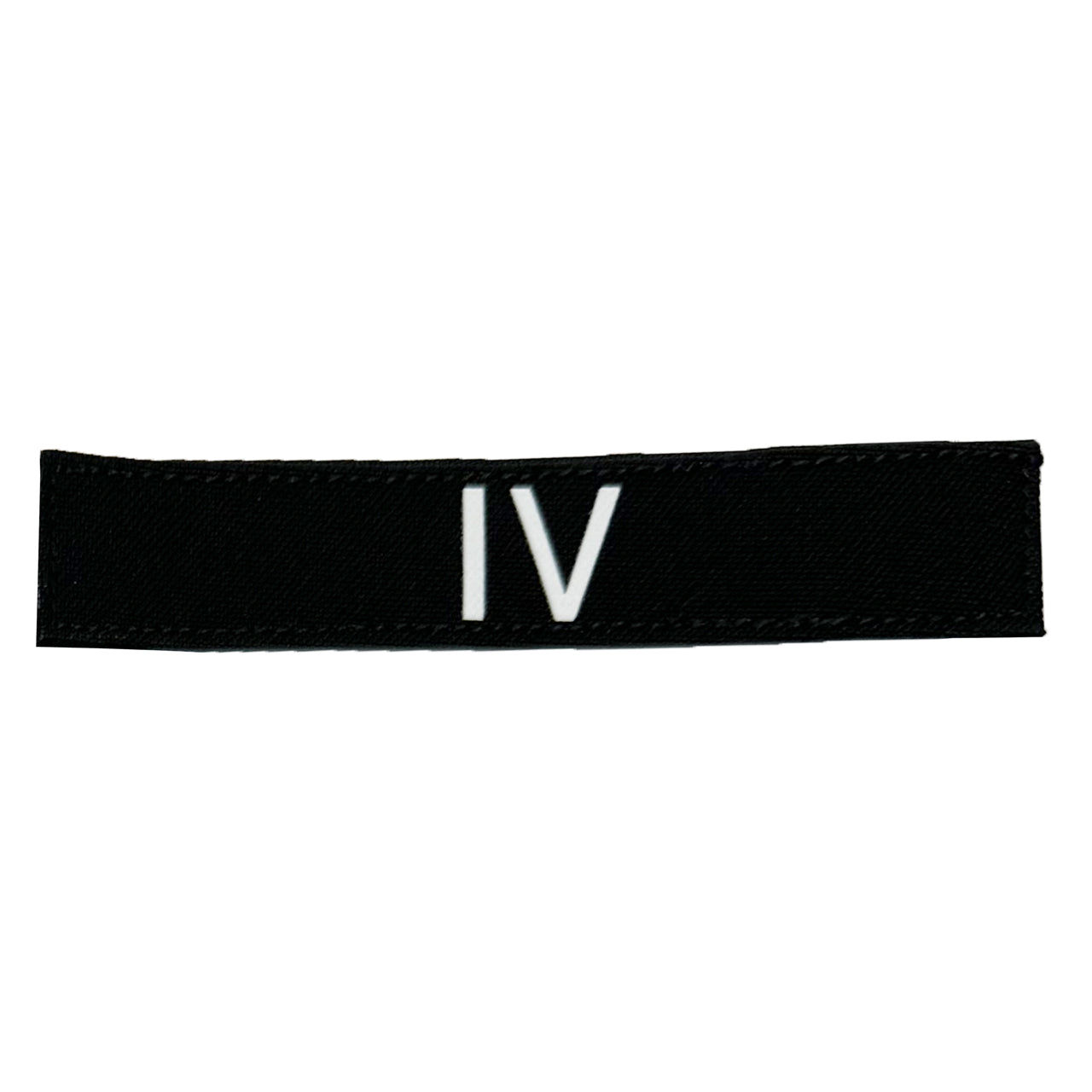 5" Name Tape - IV, White on Black
