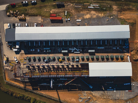 Drone photo of Riot Platforms Crypto Mining facility