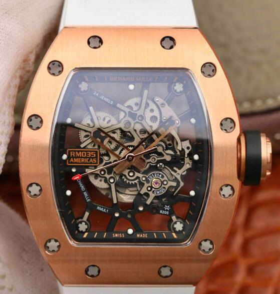 RICHARD MILLE RM035 AMERICAS ROSE GOLD REPLICA WATCH content media
