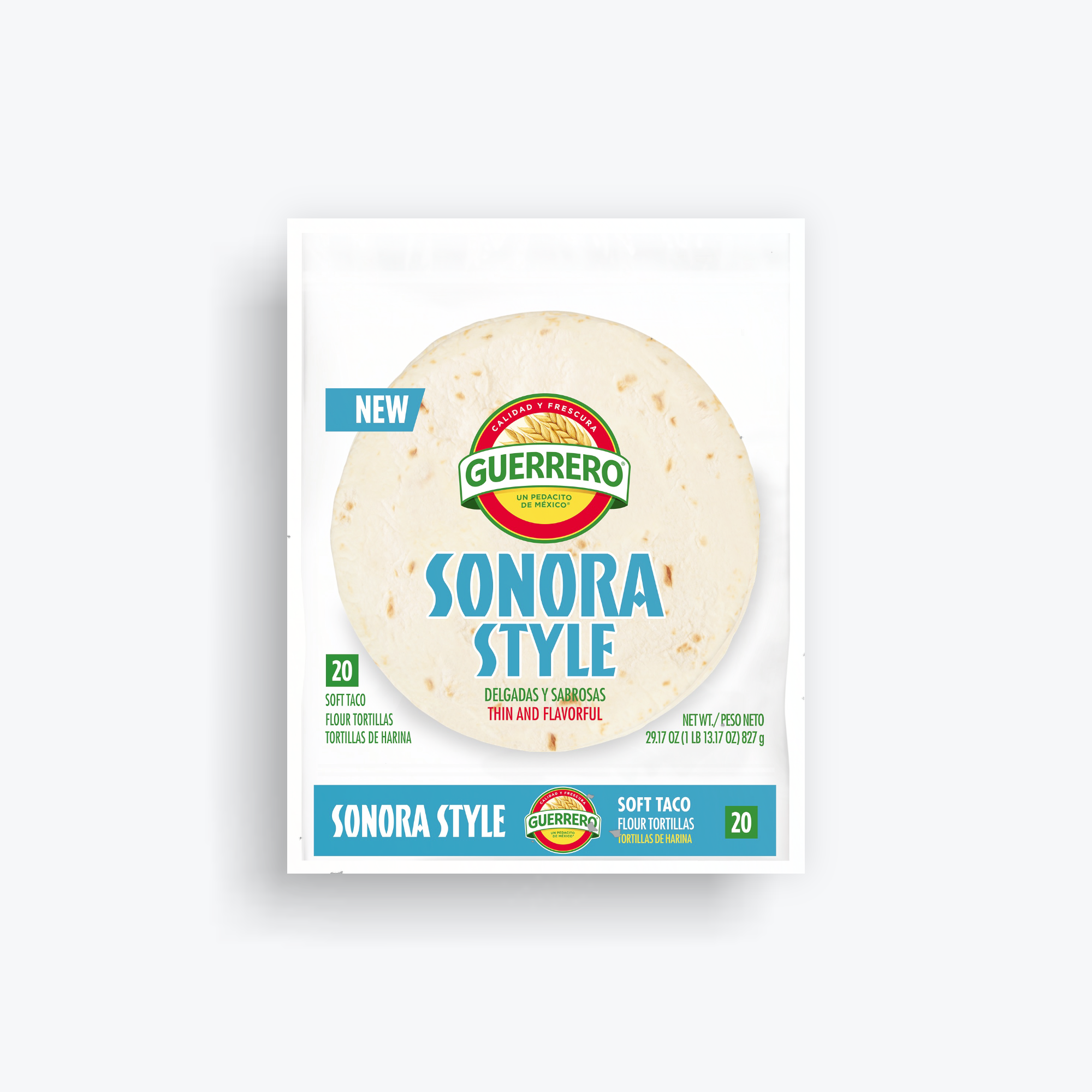 Guerrero Sonora Style Soft Taco Flour Tortillas 20 ct 827 g package