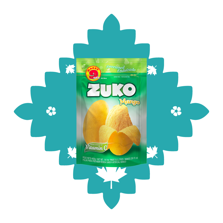 Zuko  Mango instant powder drink. 14.1 oz.