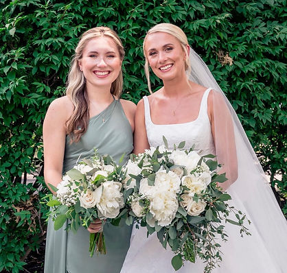 bridesmaid and bride soft glam makeup