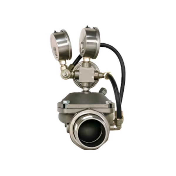 Miniatura: Válvula Redutora Pilotada Inox Macho Horizontal 2 Manômetros