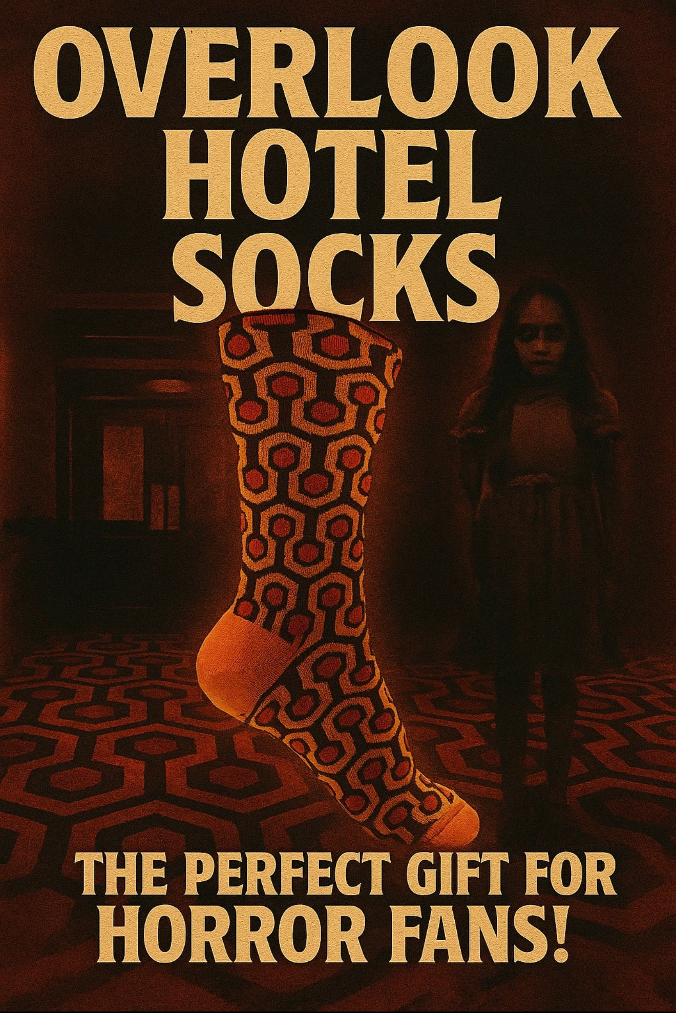 The SHINING inspired OVERLOOK HOTEL rug inspired crew sock