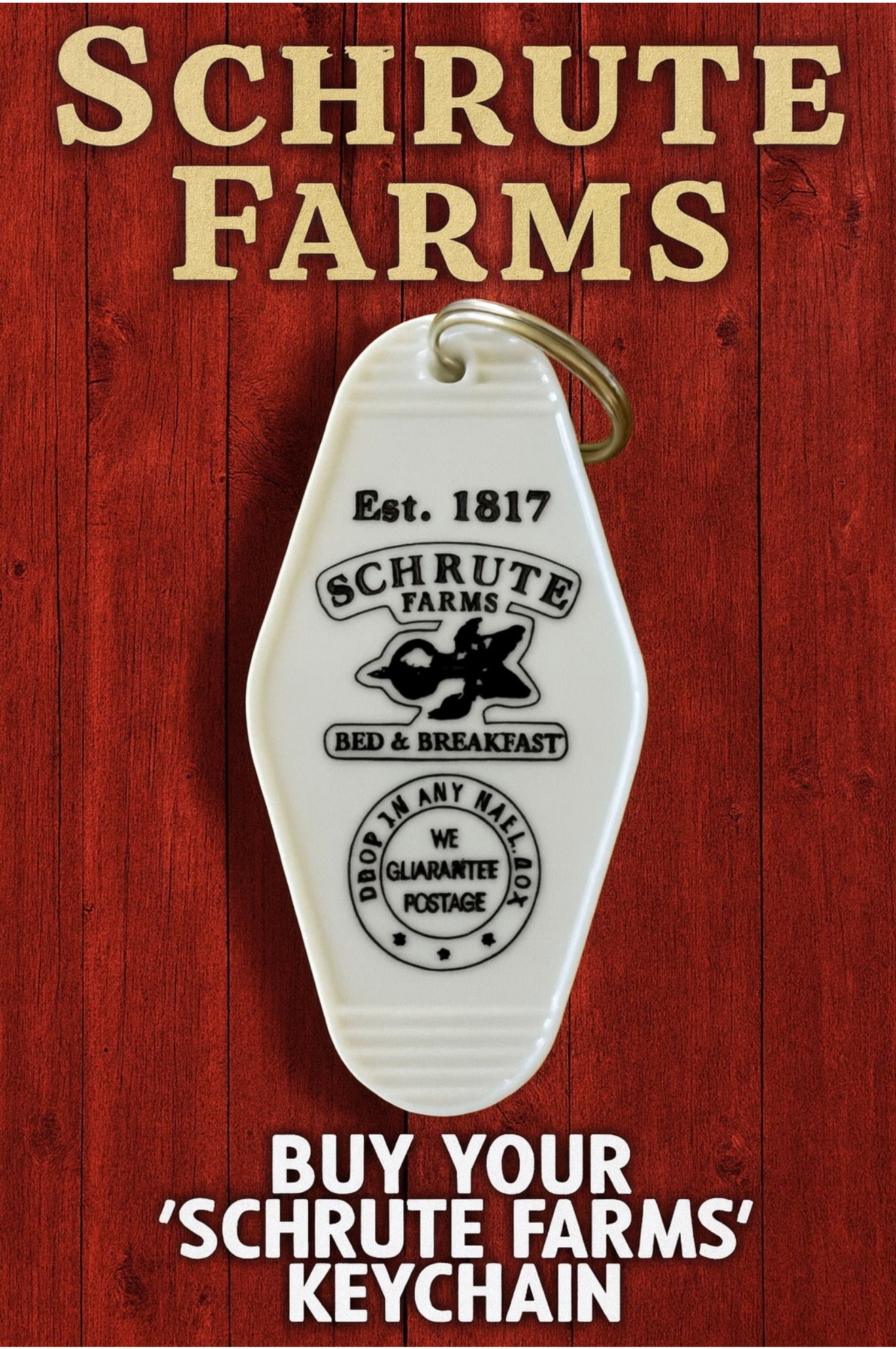 THE OFFICE inspired Schrute Farms keytag