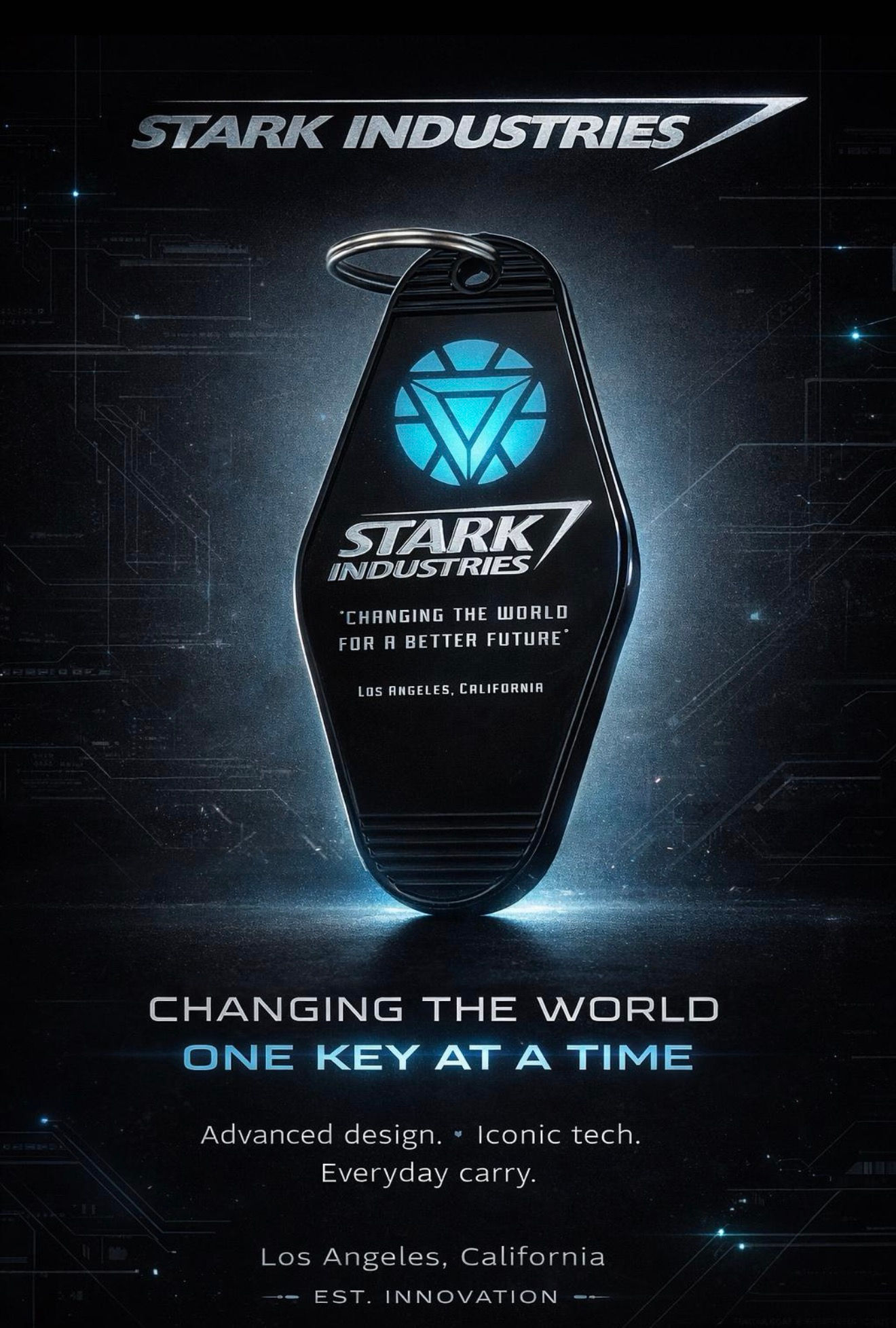 Stark industries Inspired Keytag