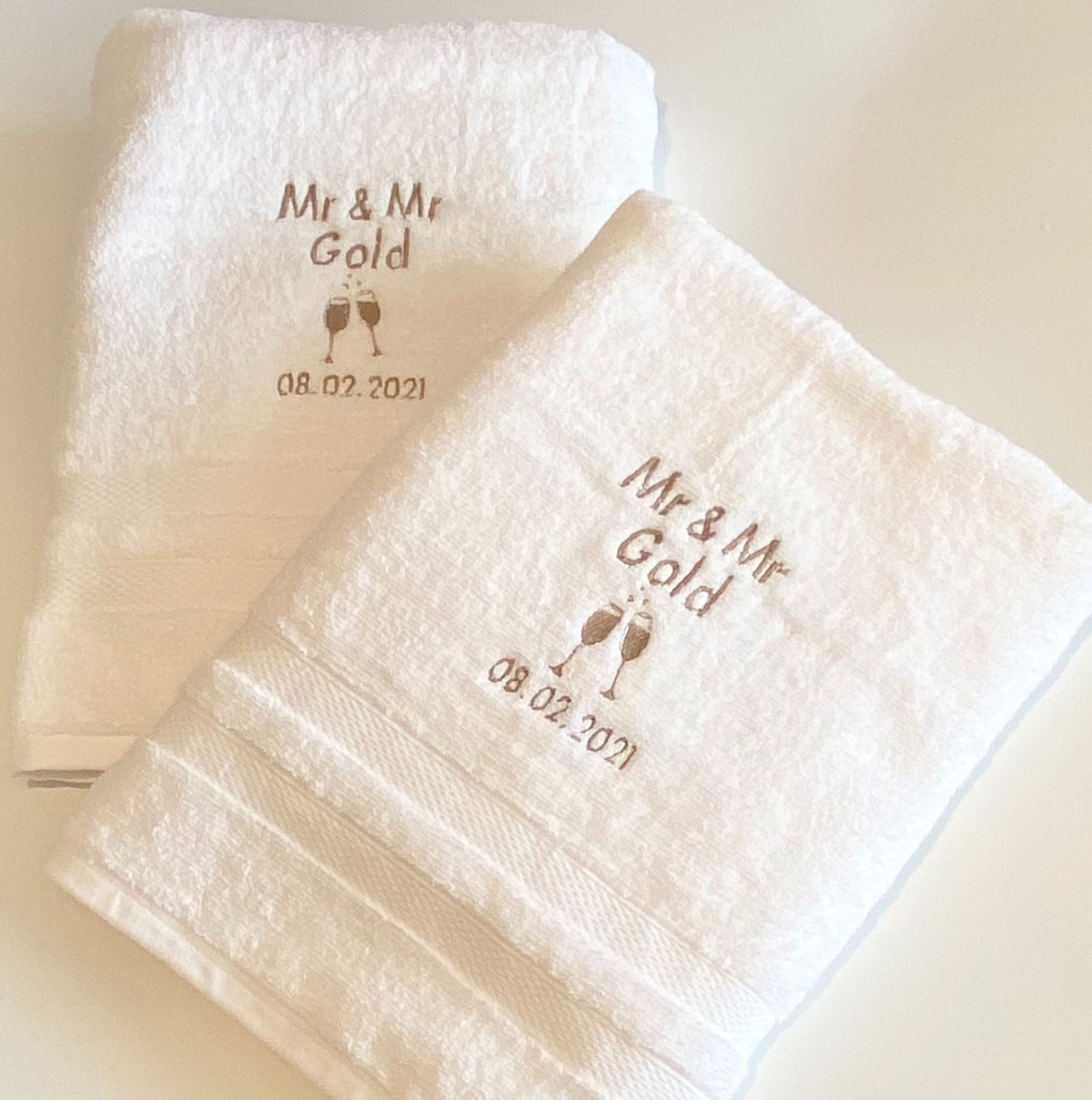 Mr & Mr/Mrs & Mrs wedding towels