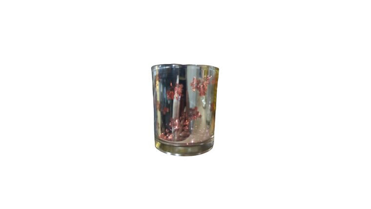 Red and Silver Cherry Blossom Candle Holder Votive