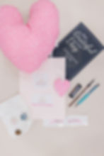 heart pillow and gratitude journal