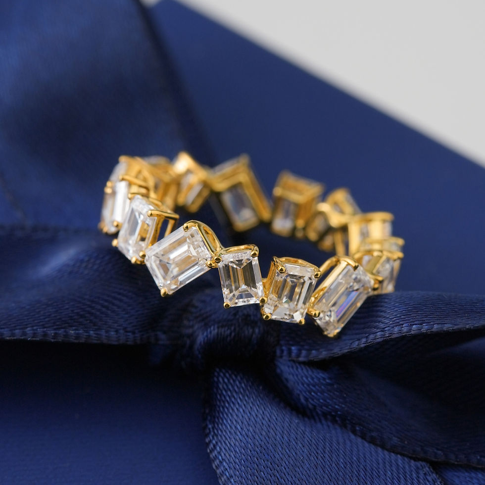 Physical Custom Emerald-cut Ring Presentation| Source: Mount Tise