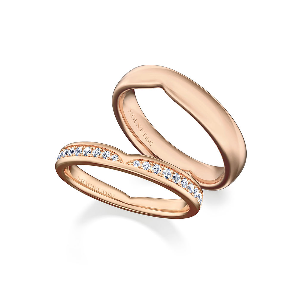Thumbnail: Couple Ring · Serenade | Graceful Delicate Pave Wedding Diamond Ring RG