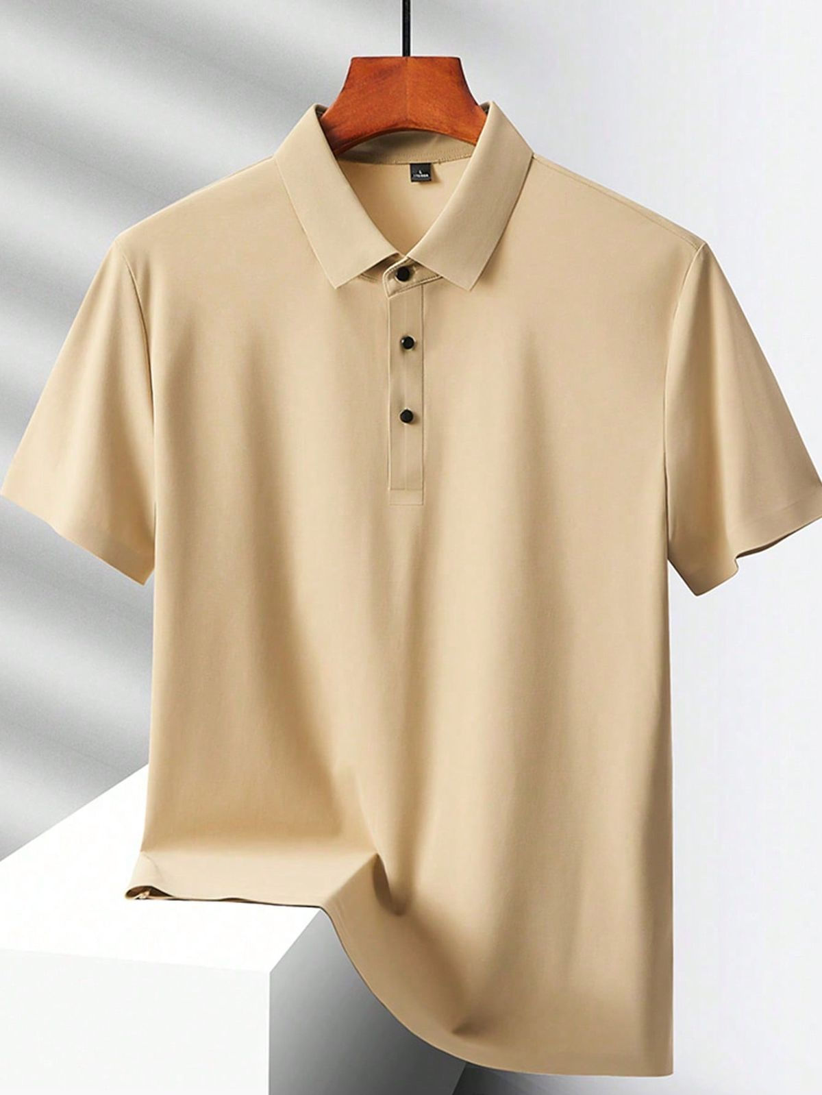Men's Solid Color Ice Silk Polo Shirt T-Shirt