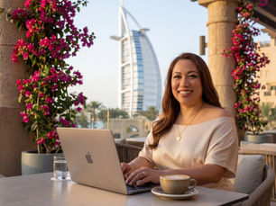 Professional meeting with Dr. Carol Valenzuela, CEO of Yes Pinoy PRO, discussing business solutions in Dubai