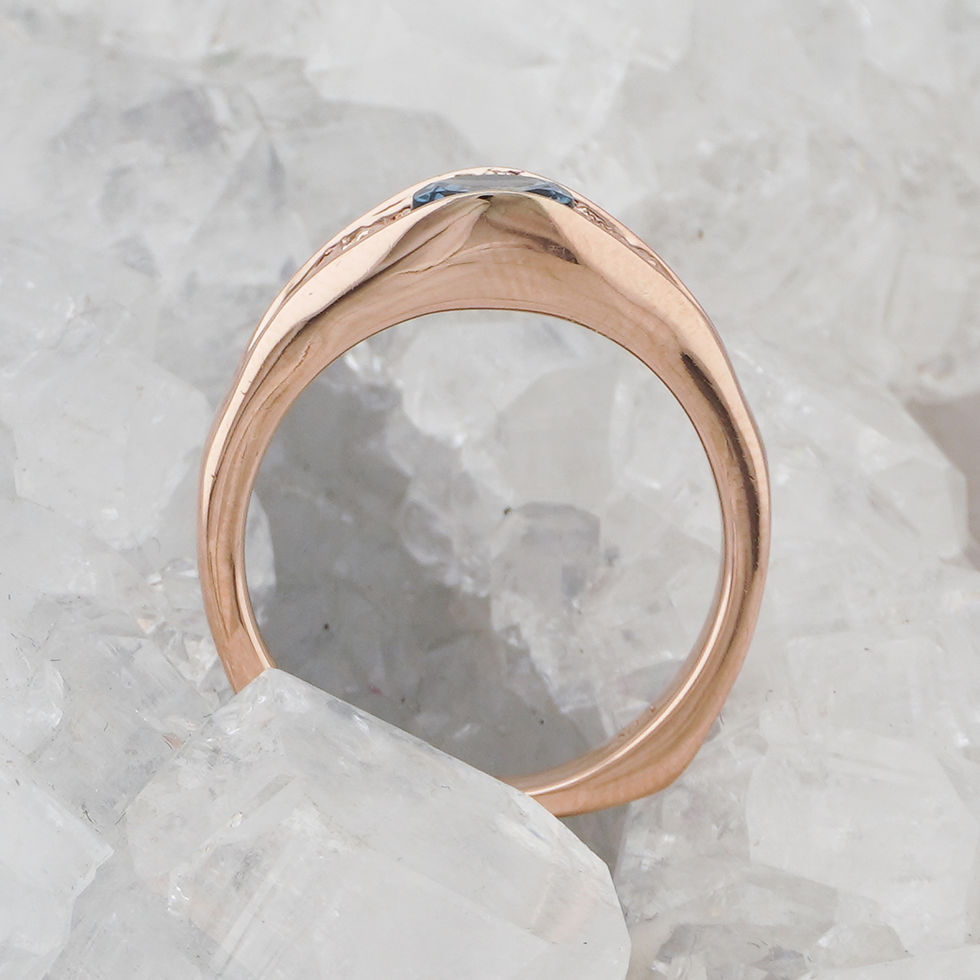 Thumbnail: Gold Dawn Ring with Colored Stone and Diamonds