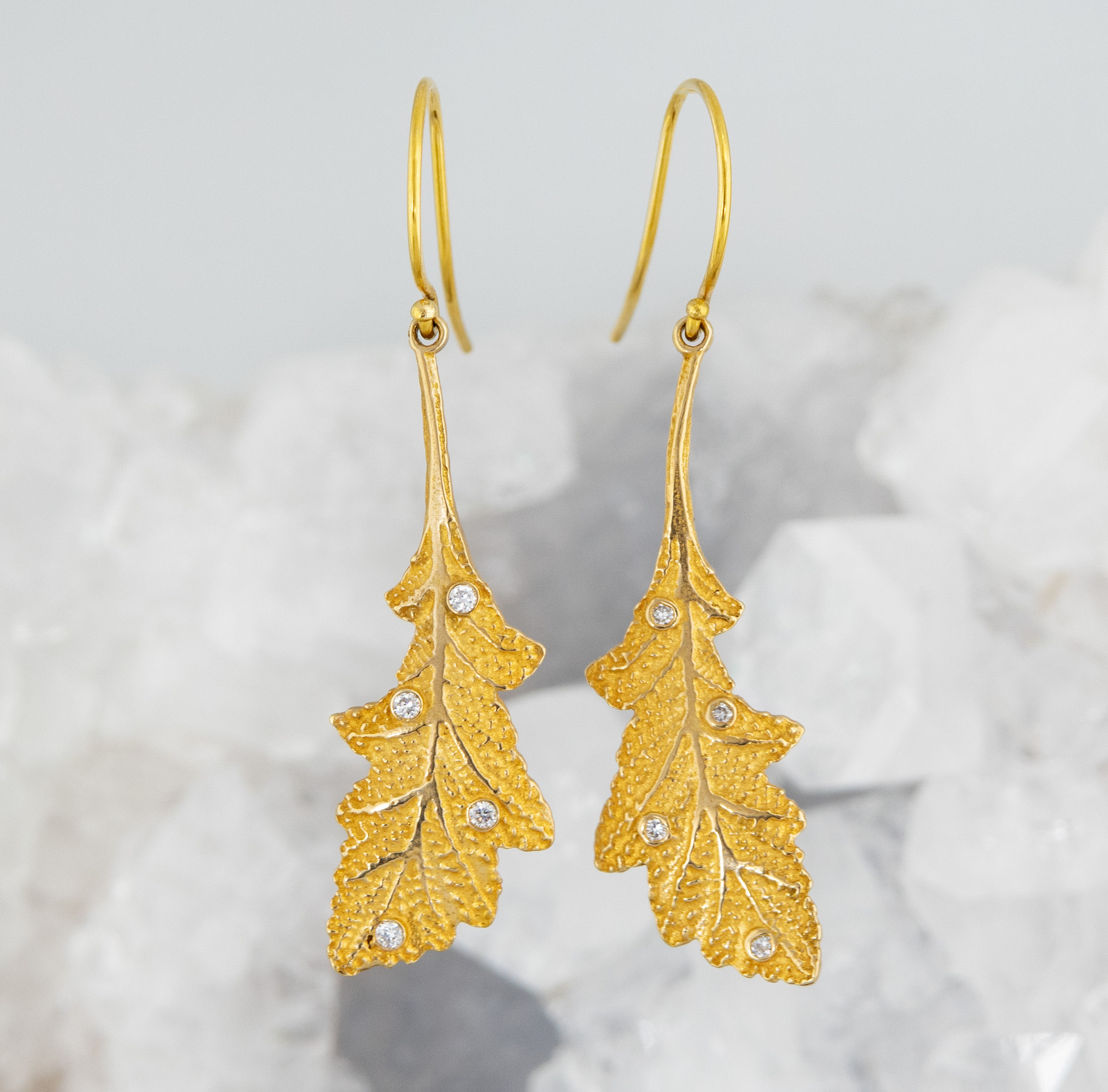 Dandelion and Lab Diamond Dangles