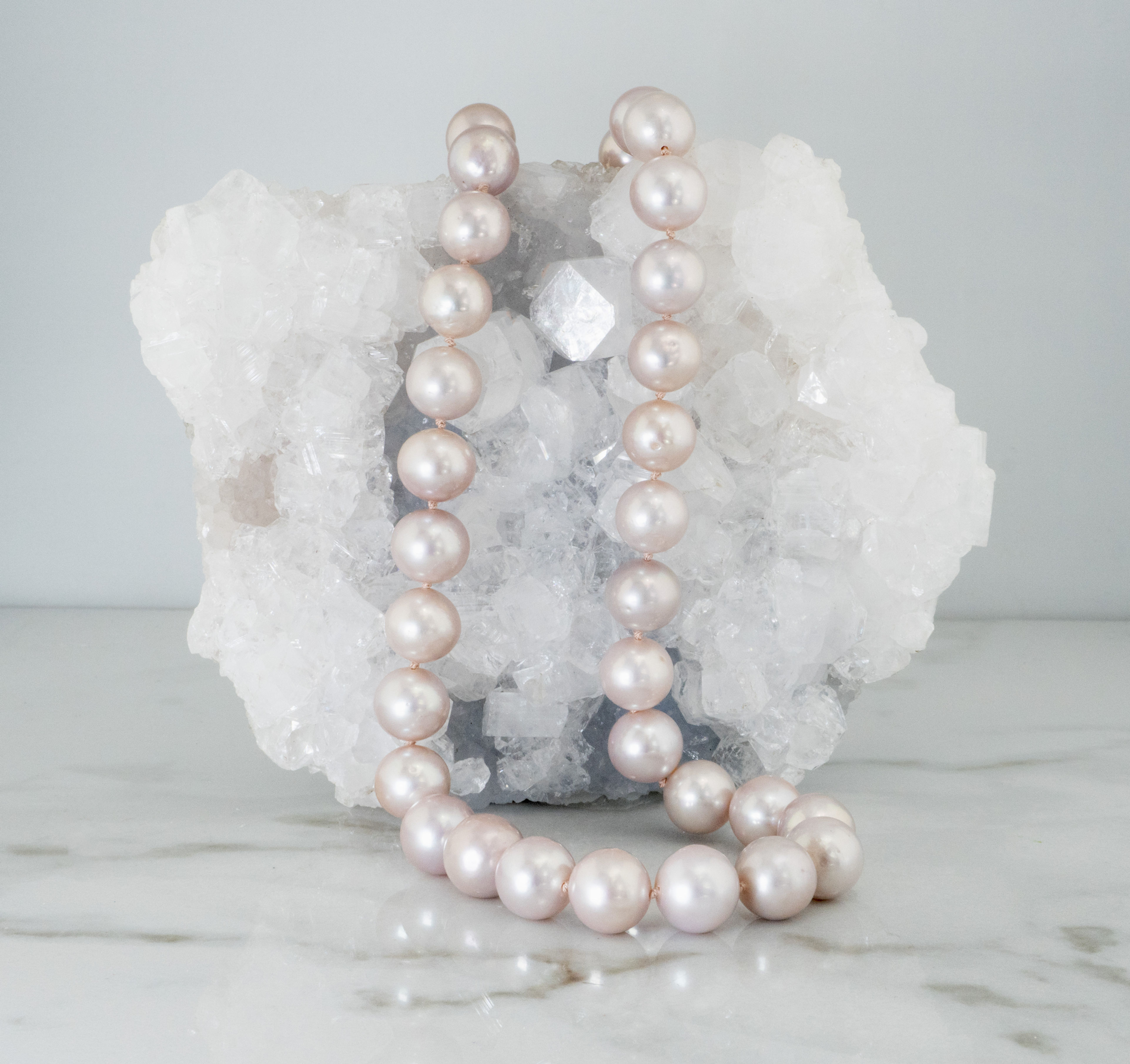 Mauve Freshwater Pearl Necklace