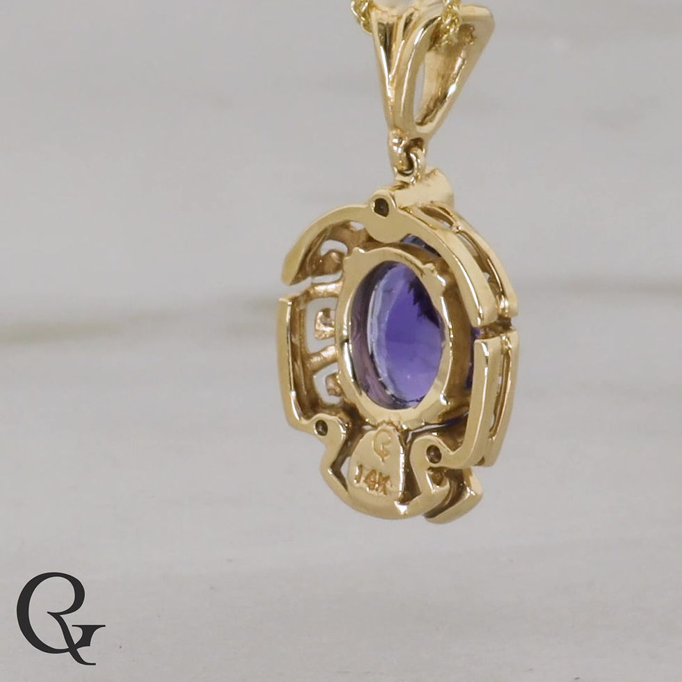 Thumbnail: Greek Scroll Tanzanite Pendant
