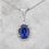 Thumbnail: Blue Sapphire Halo Pendant