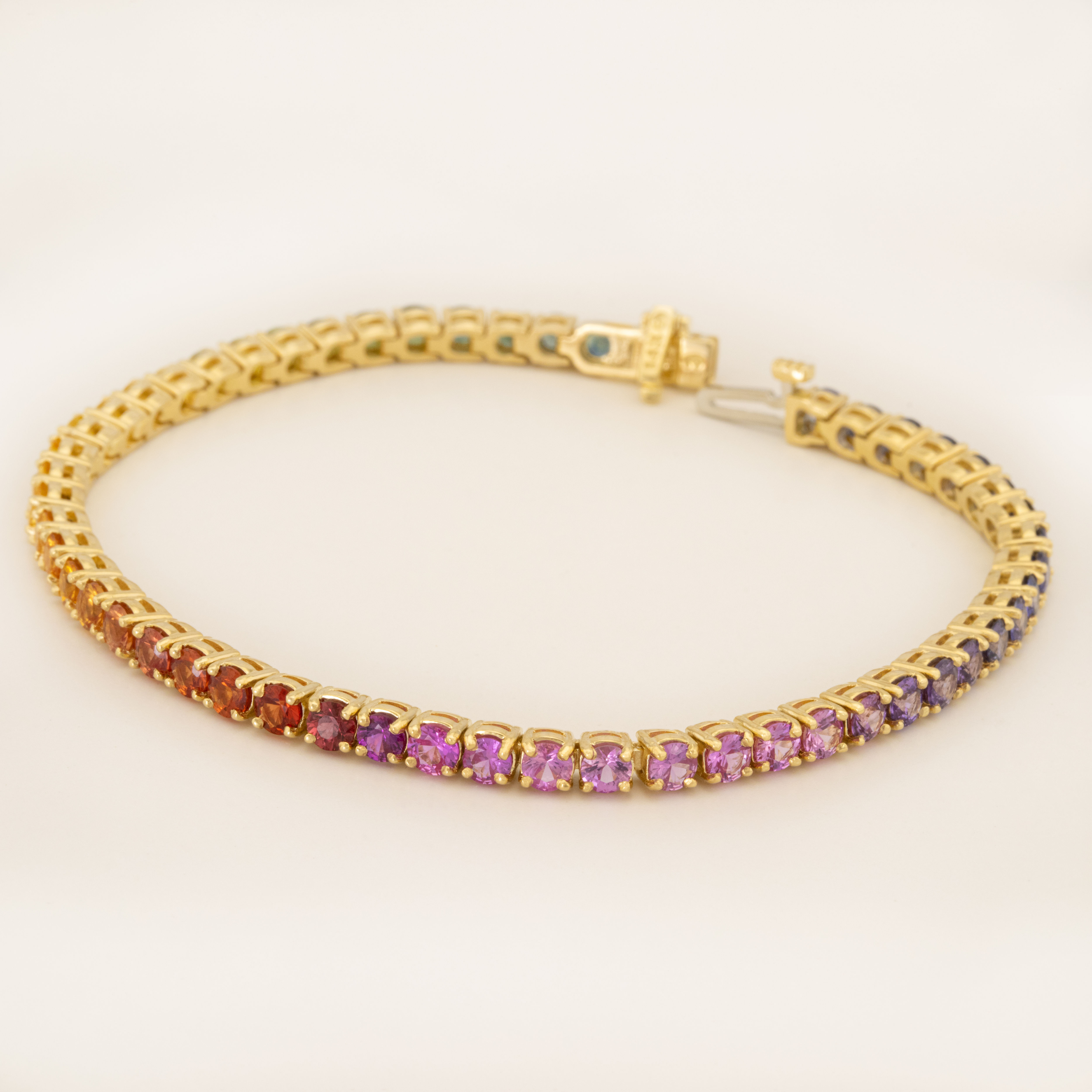 Rainbow Sapphire Tennis Bracelet