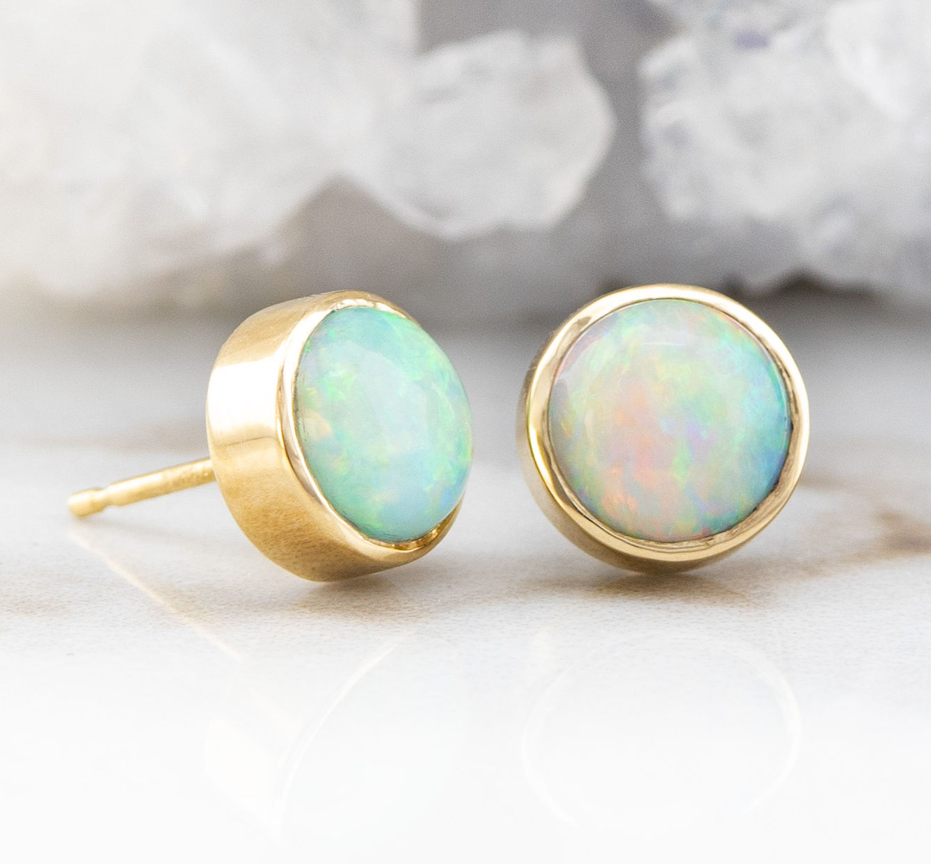 Opal Stud Earrings