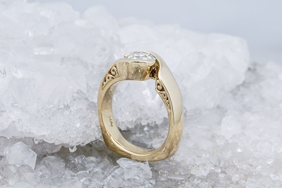 Custom Grace Ring with Scrollwork Details