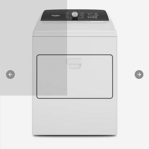 Whirlpool 7cu ft Electric Dryer (White) Rayon Furniture, Ap