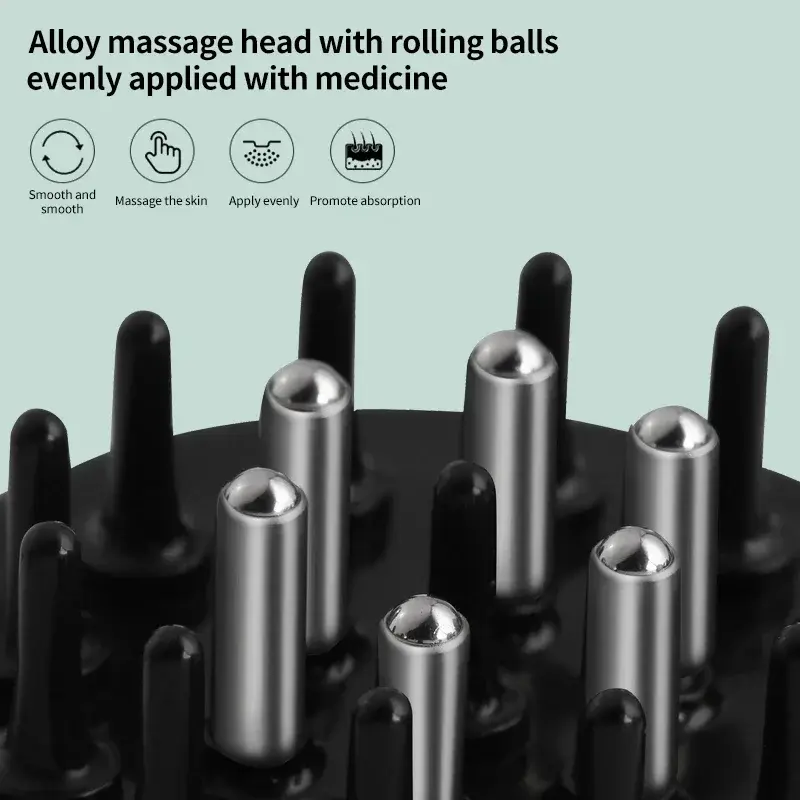 Thumbnail: Scalp Applicator Head SPA Massager Roller Ball Brush Hair Growth Essential Oil M