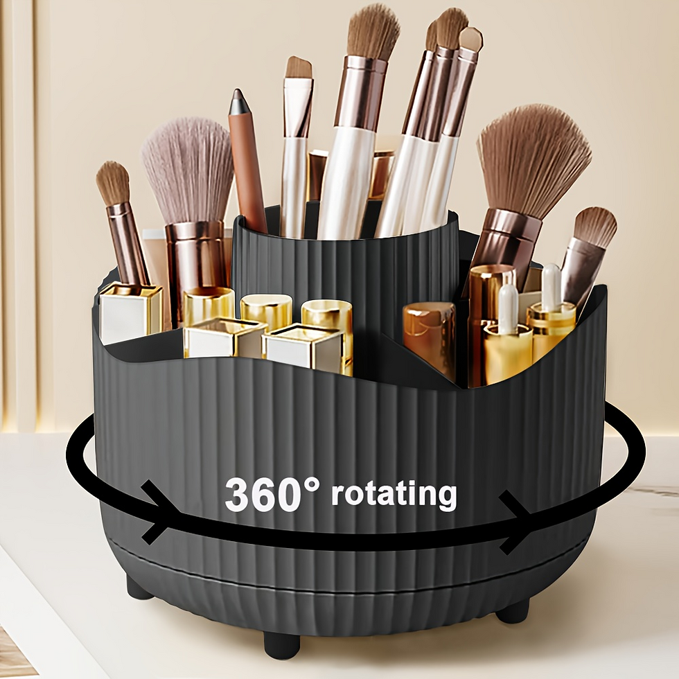 Thumbnail: Desktop Rotating Makeup Organizer Cosmetics Storage Box Slot Makeup Versatile Ho