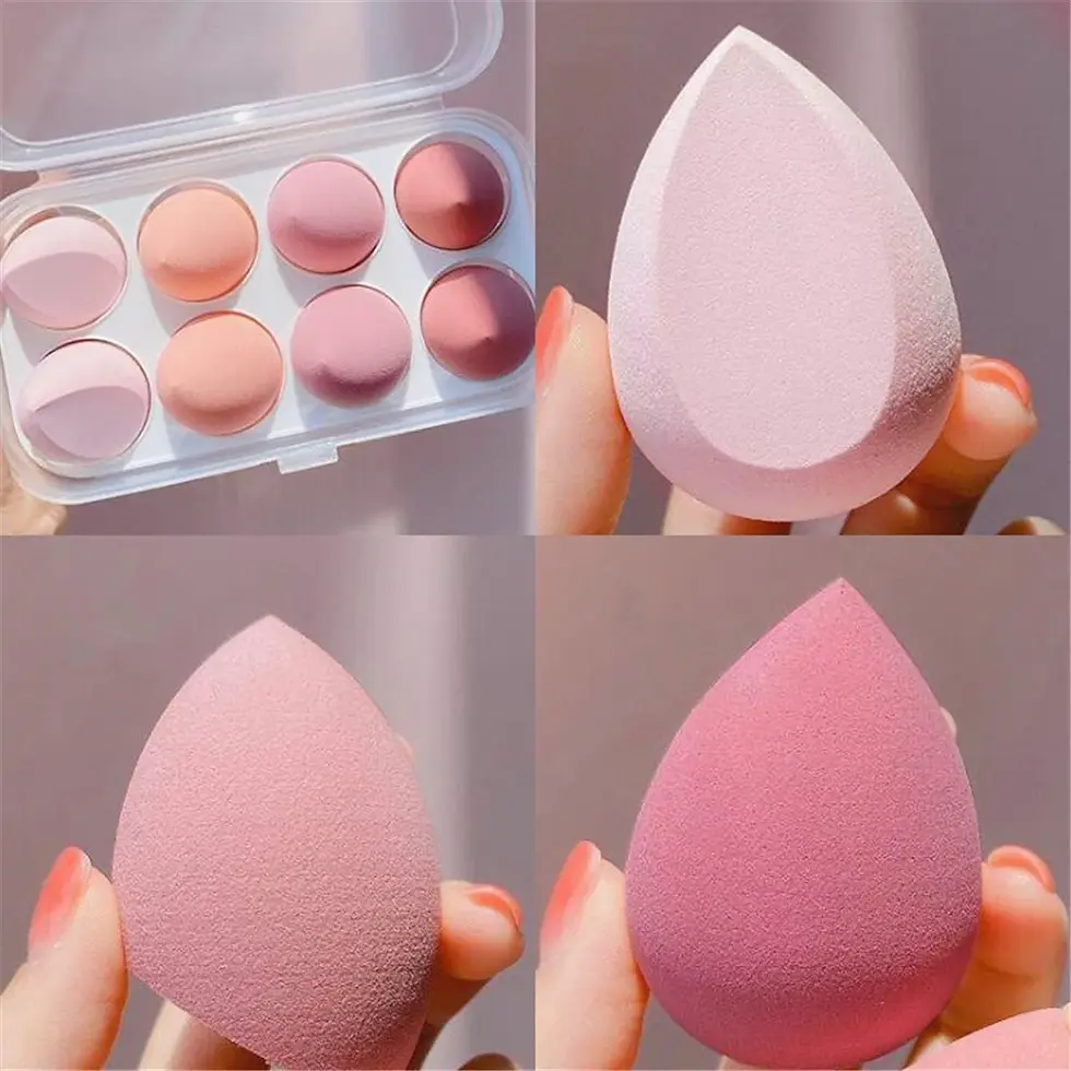 Thumbnail: 4/8pcs Makeup Sponge Blender Beauty Egg Cosmetic Puff Soft Foundation Sponges Po