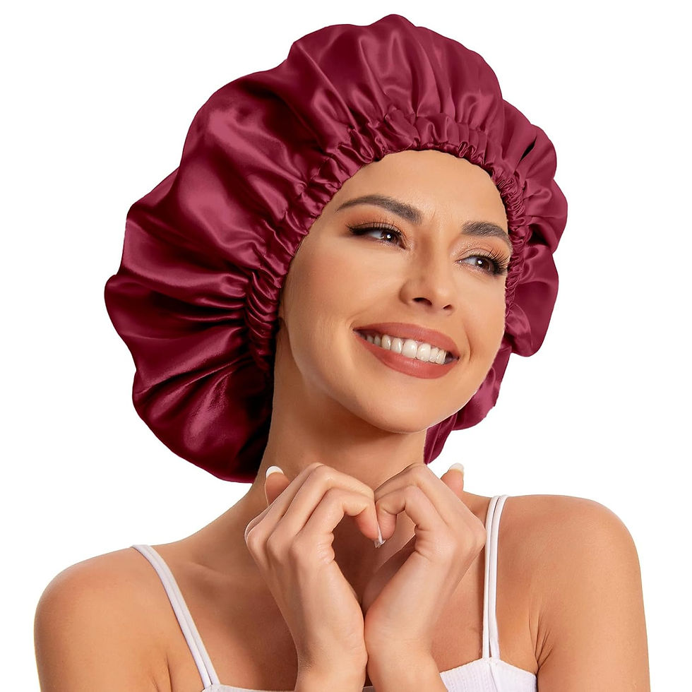Thumbnail: Satin Bonnet Silk Bonnet Hair Bonnet Sleeping Slouchy Beanie Hat Satin Sleep Cap
