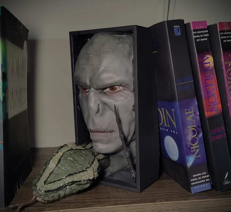 Thumbnail: Handcrafted Lord Voldemort Book Nook Diorama with Nagini Figure